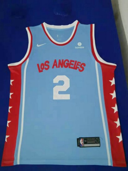 NBA 2 Leonard Clippers Maillot Retro brodé